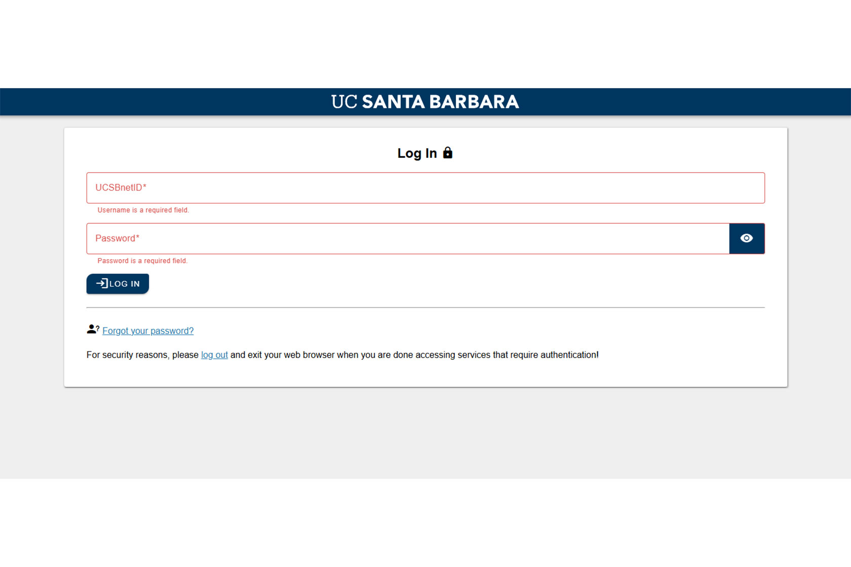 Single Sign On Screenshot